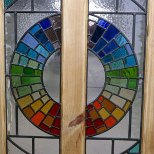 Rainbow Door Leaded Panels