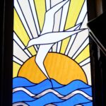 Kiribati Flag Leaded Window