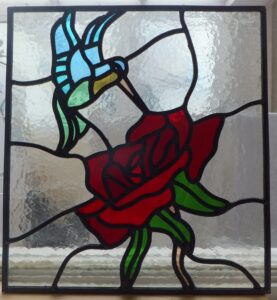 Rose and Hummingbird