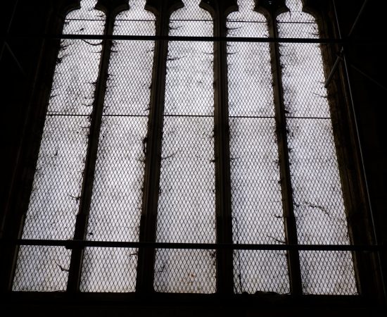 Window Boarded With Fibreglass