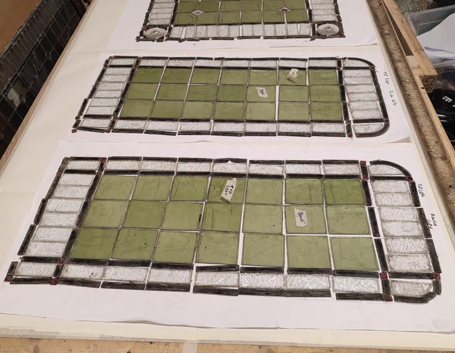 Three Panels Stripped From Old Lead
