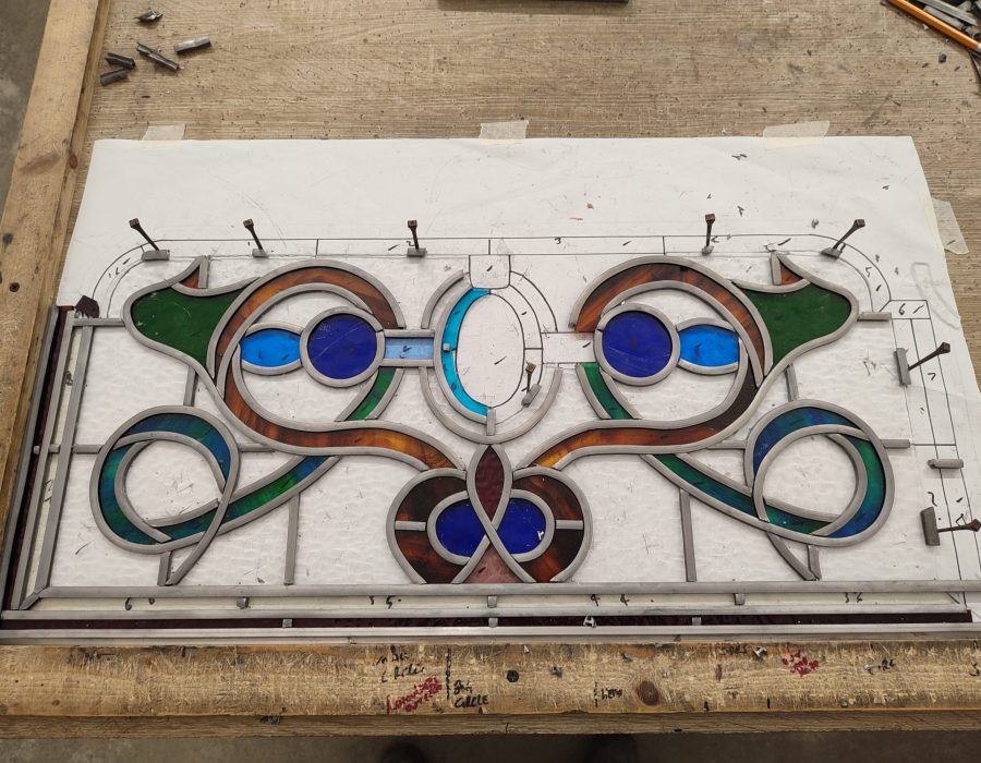 Partially Leaded Top Panel For Door Two