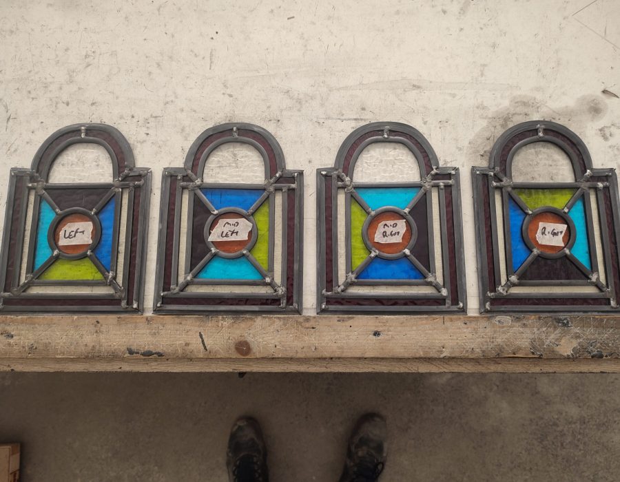 All Four Small Shaped Panels For Door One