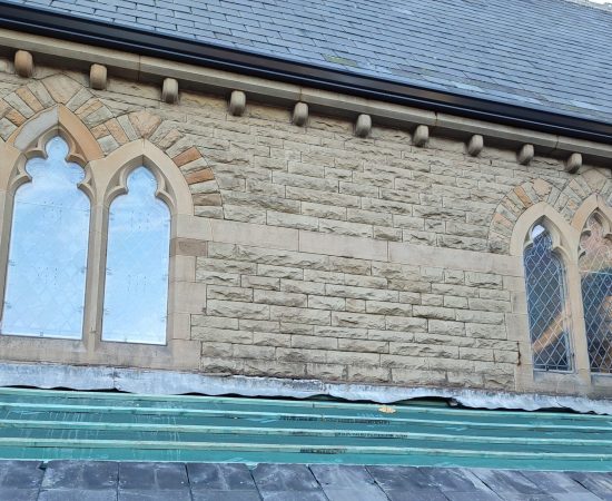 Polycarbonate fitted on the left and waiting to be fitted on the right
